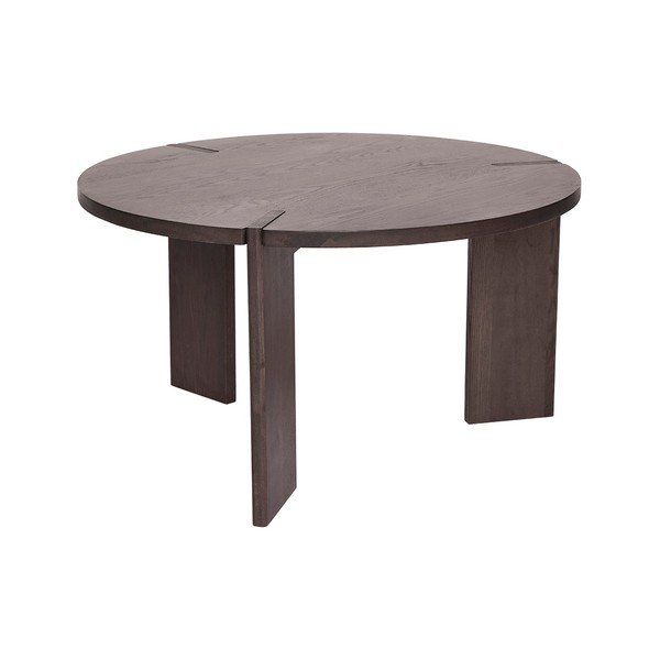 Tumša dabīga toņa oša masīvkoka apaļš žurnālgaldiņš ø 65 cm Oy – OYOY Living Design