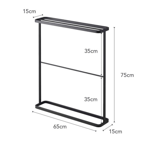 Melns dvieļu turētājs YAMAZAKI Tower-image-2