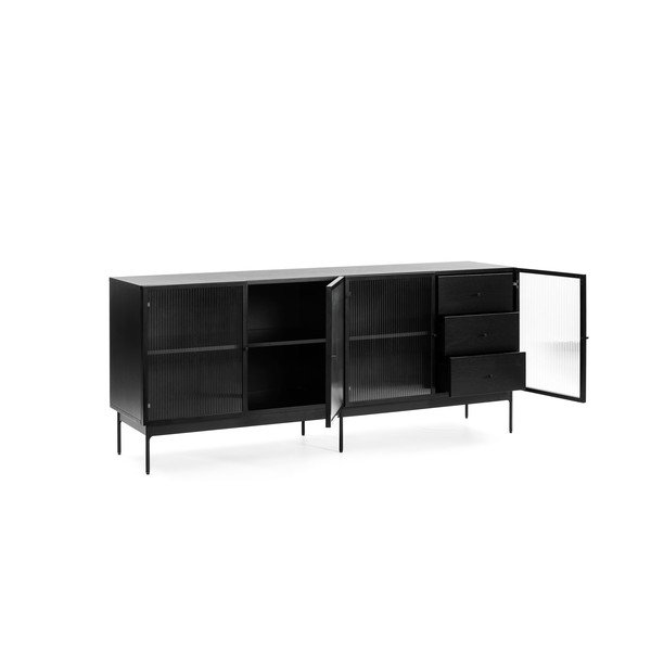 Melna kumode Teulat Blur, platums 180 cm-image-3