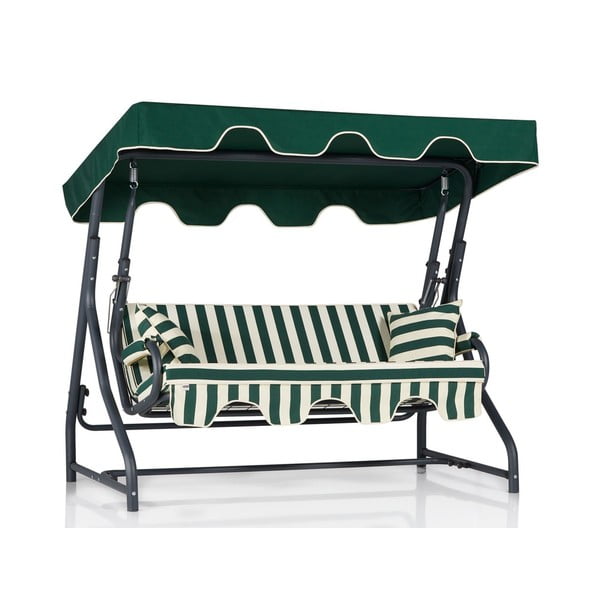 Zaļa metāla dārza šūpoles Ruta 3 – Floriane Garden-image-1