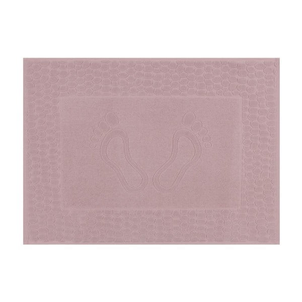 Pastela vannas istabas paklājs, 70 x 50 cm, putekļaini rozā krāsā