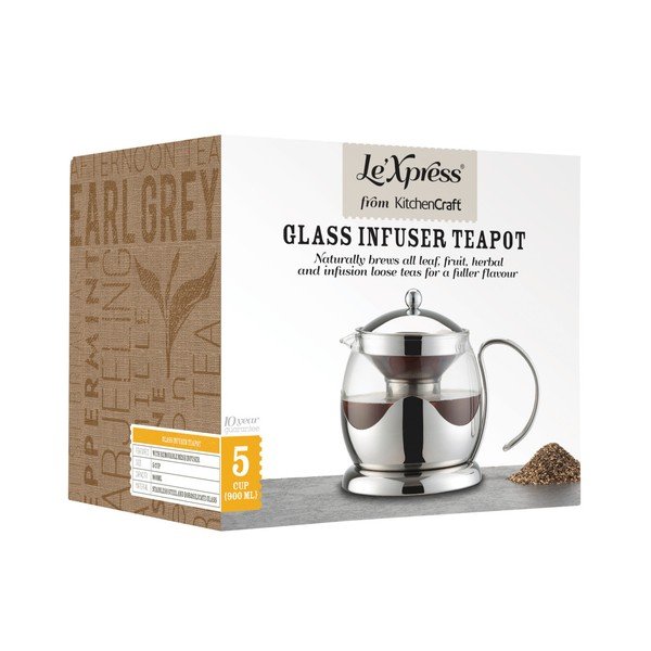 Tējkanna ar nerūsējošā tērauda sietiņu Kitchen Craft, 900 ml-image-2