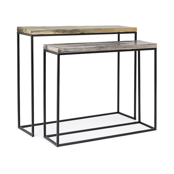 Metāla konsoles galdi (2 gab.) 29x99 cm Amira – Bizzotto