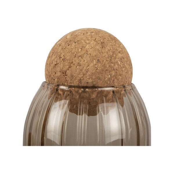 Brūna stikla burka ar koka vāku un karoti PT LIVING Gem, augstums 24 cm-image-3