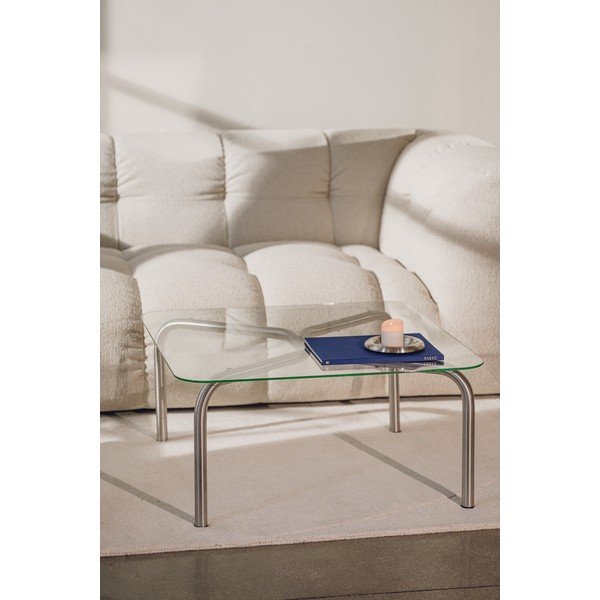 Sudraba krāsas žurnālgaldiņš ar stikla galda virsmu 60x80 cm Uku – noo.ma-image-2