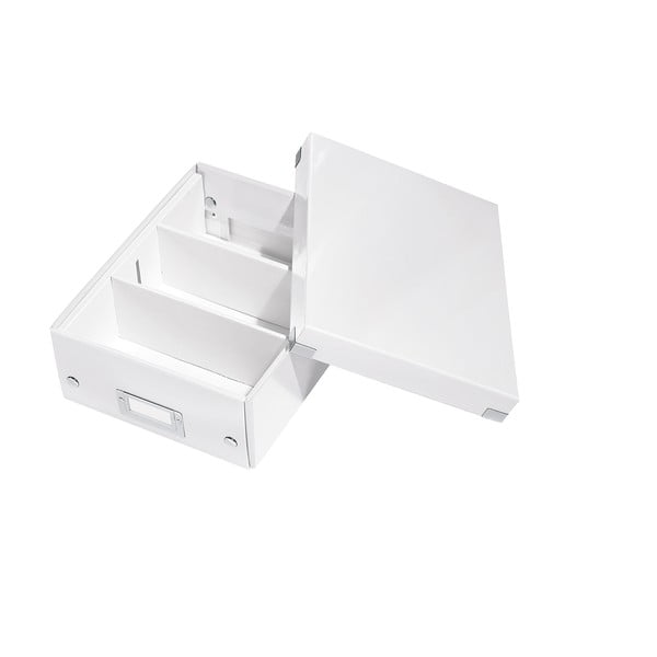 Balta kartona uzglabāšanas kaste ar vāku 22x28x10 cm Click&Store – Leitz