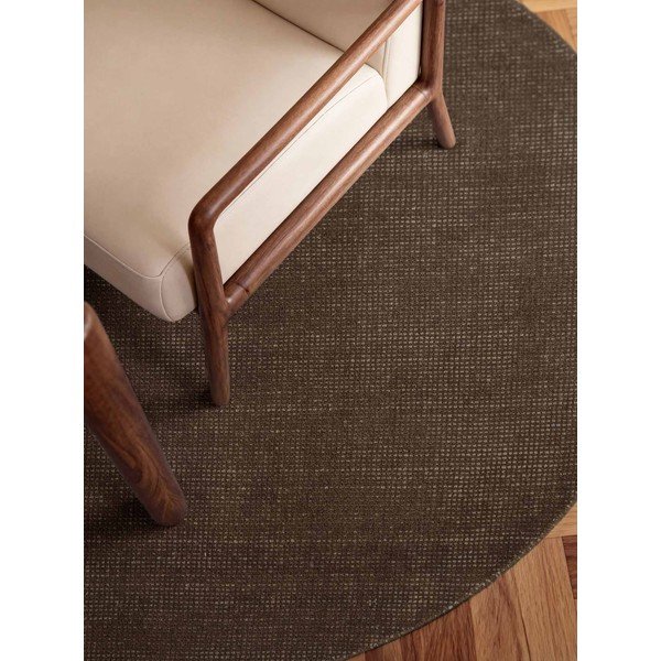 Brūns ar rokām darināts vilnas apaļš paklājs ø 200 cm Greenwich – Ted Baker-image-2