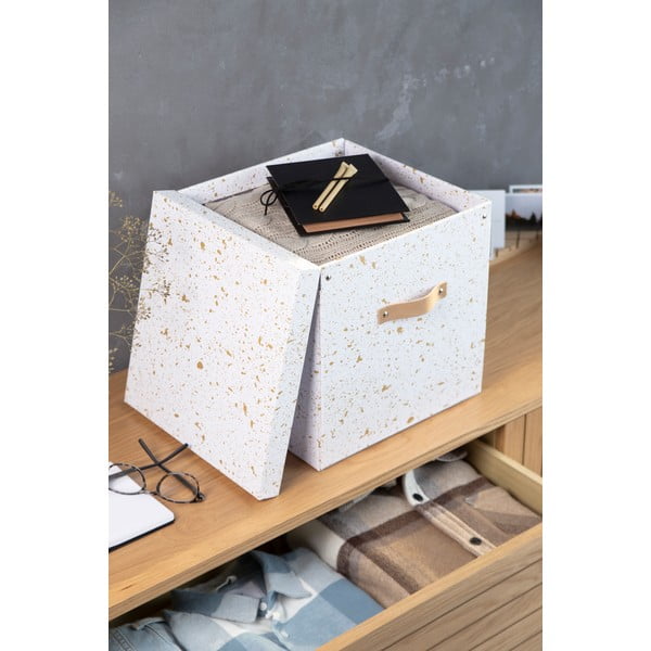 Zelta un balta uzglabāšanas kaste Bigso Box of Sweden Logan-image-1