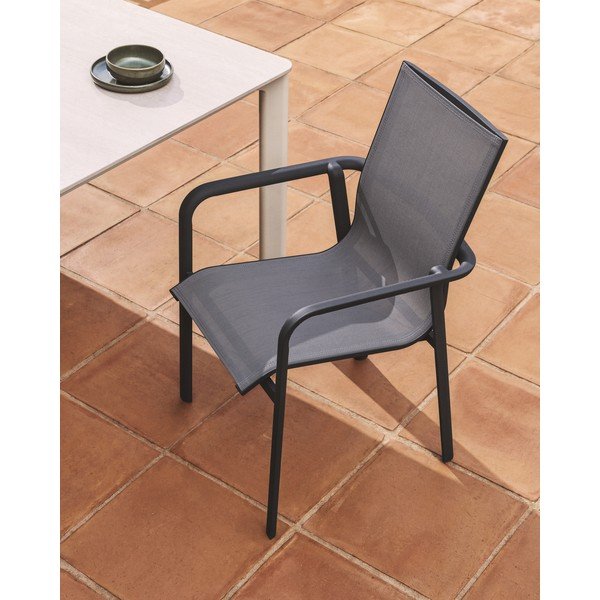 Pelēks dārza krēsls Canea – Kave Home-image-1