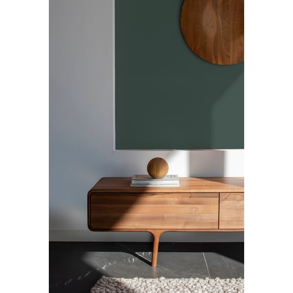 Brūns valrieksta masīvkoka TV galdiņš 220x45x45 cm Fawn – Gazzda-image-3