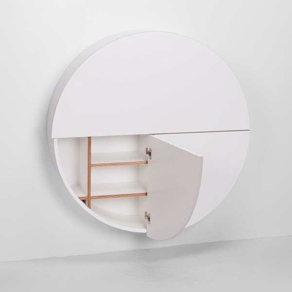 Balts daudzfunkcionāls sienas galds EMKO Pill-image-3