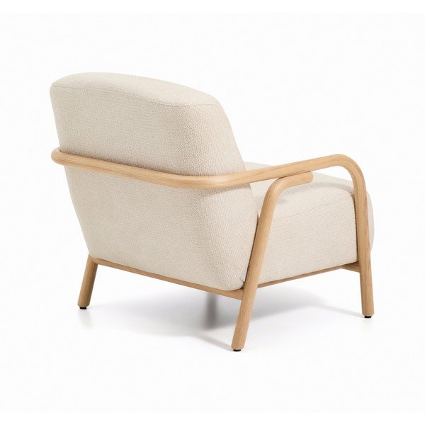 Bēšs atpūtas krēsls no šenila auduma Sylo – Kave Home-image-4