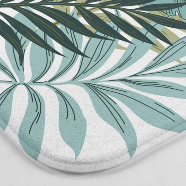 Balts/zaļš vannas istabas paklājiņš tualetei 45x45 cm Panazio – douceur d'intérieur-image-3