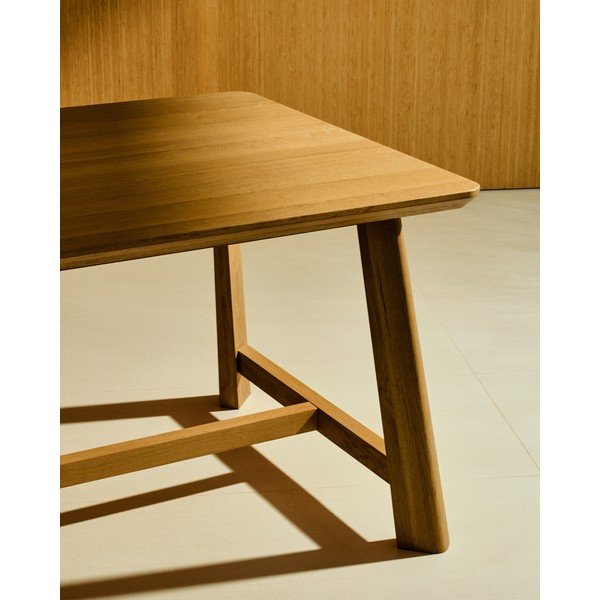 Ēdamgalds ar ozolkoka imitācijas galda virsmu 100x220 cm Idun – Kave Home-image-3