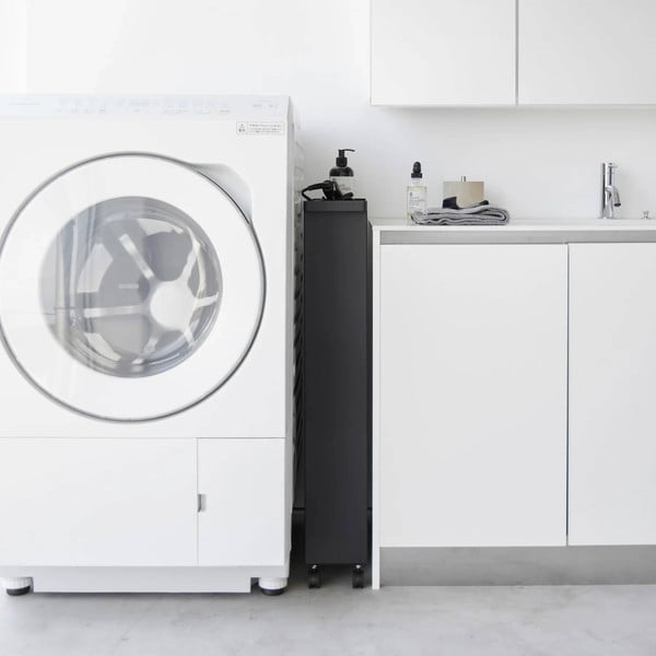 Matēti melns tērauda vannas istabas plaukts 48x80,5 cm Tower – YAMAZAKI-image-3