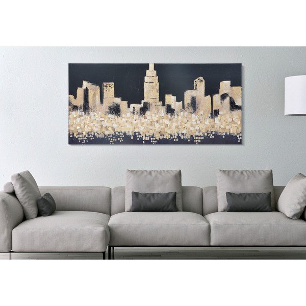 Glezna 150x70 cm Golden City – Mauro Ferretti-image-1