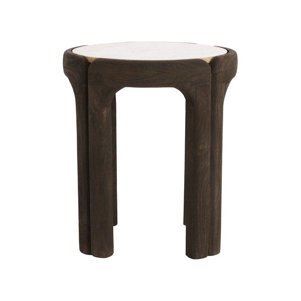 Apaļš sānu galdiņš ar akmens galda virsmu ø 45 cm Ali – Light & Living-image-2