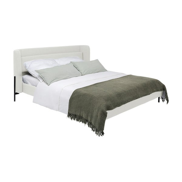 Krēmkrāsas polsterēta divvietīga gulta 160x200 cm Tivoli – Kare Design