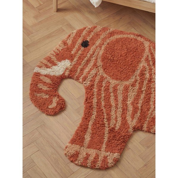 Terakotas oranžs mazgājams/ar rokām darināts kokvilnas bērnu paklājs 75x120 cm Snuggle Elodie – Hanse Home-image-2