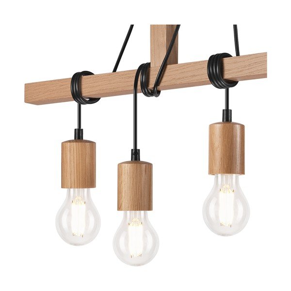 Brūna griestu lampa 18x75 cm Leon – LAMKUR-image-4
