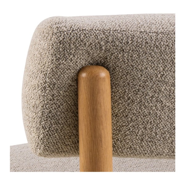 Bēšs atpūtas krēsls no buklē auduma Burley – Actona-image-3