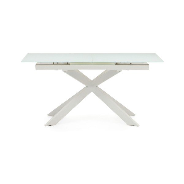 Izvelkams ēdamgalds ar papildu galda virsmu ar stikla galda virsmu 90x160 cm Atminda – Kave Home-image-3