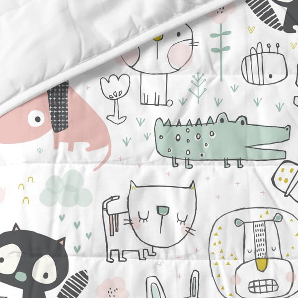 Kokvilnas bērnu gultas pārklājs 130x100 cm Best buddies – Moshi Moshi-image-2