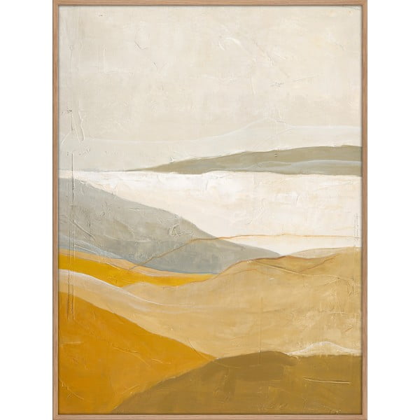 Glezna, roku darbs 90x120 cm Yellow Field – Malerifabrikken