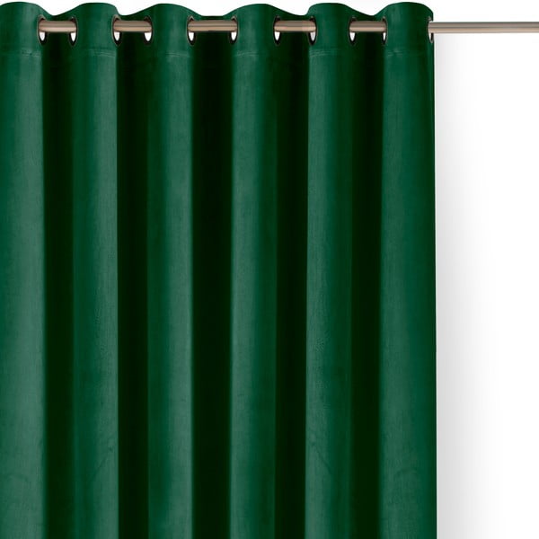 Zaļš samta daļēji gaismu necaurlaidīgs aizkars 140x270 cm Velto – Filumi