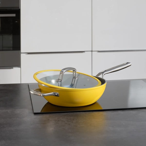 Wok panna ar vāku/ar keramikas pārklājumu ø 28 cm Meda 3.0 – FABINI-image-1
