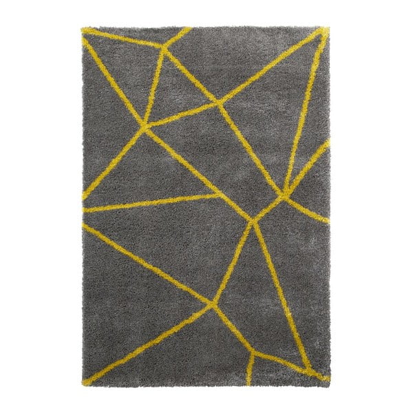 Pelēks un dzeltens paklājs Think Rugs Royal Nomadic Grey & Yellow, 160 x 230 cm