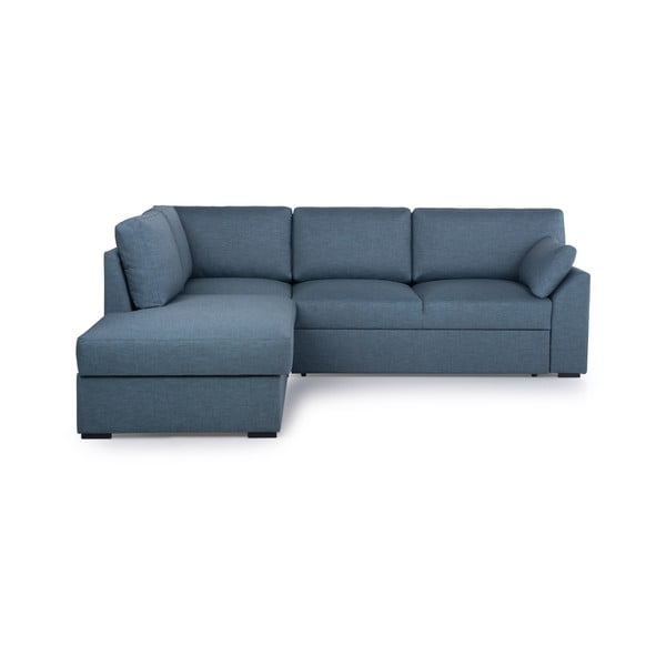 Zils salokāms stūra dīvāns (ar kreiso stūri) Janson – Scandic