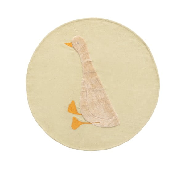 Gaiši dzeltens kokvilnas bērnu paklājs ø100 cm Milu – Kave Home