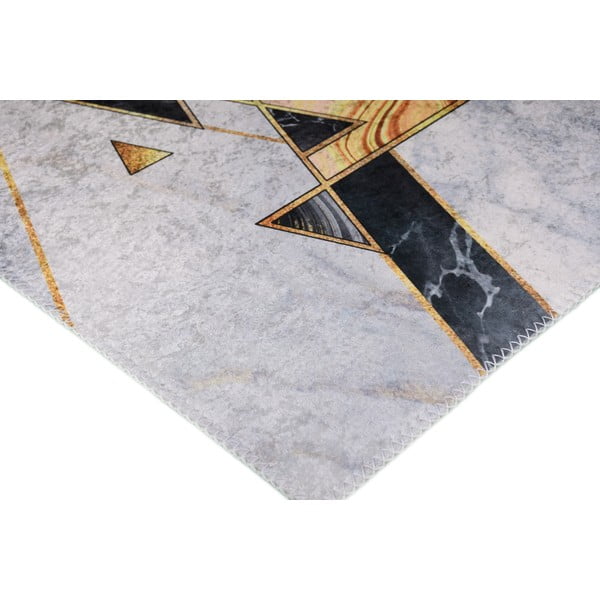 Melns/balts mazgājams paklājs 80x200 cm – Vitaus-image-2