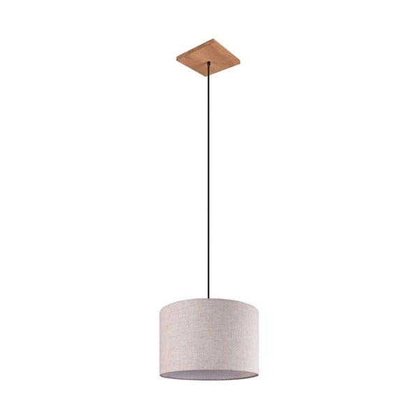 Bēša piekaramā lampa ar auduma abažūru ø 35 cm Elmau – Trio