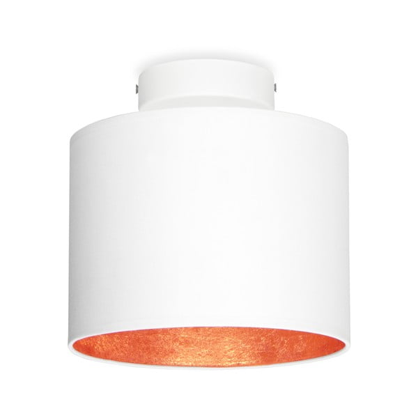 Balta griestu lampa ar vara krāsas detaļām Sotto Luce MIKA XS, ø 20 cm