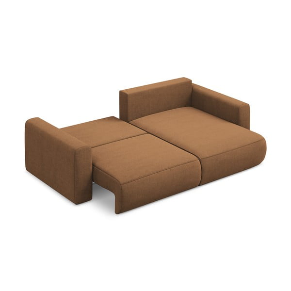 Terakotas oranžs salokāms/ar uzglabāšanas vietu stūra dīvāns (ar labo stūri/ar zvilni) Kapua – Makamii-image-3