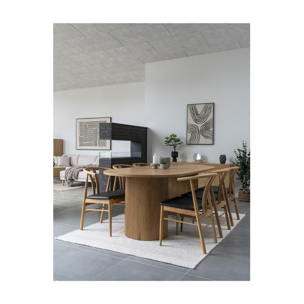 Melns/dabīga toņa mākslīgās ādas pusdienu krēsls Artenara – House Nordic-image-3