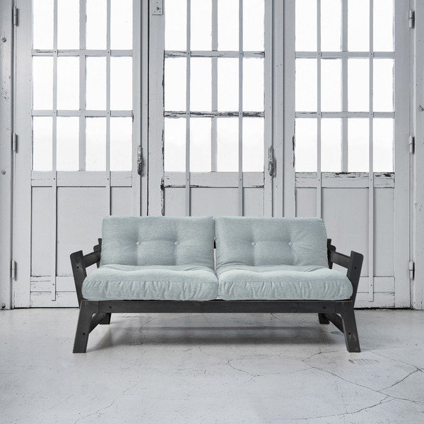 Dīvāns gulta Karup Step Black/Sky Blue-image-1