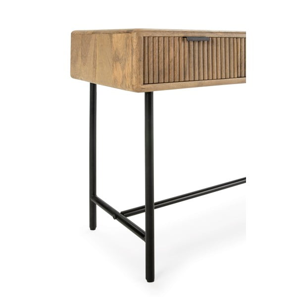 Dabīga toņa mango masīvkoka konsoles galds 38x100 cm Mundra – MOME-image-4