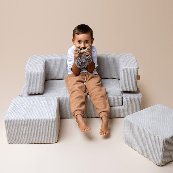 Tirkīzzils velveta putu rotaļu laukums 100x35x40 cm Montessori – Meowbaby-image-3