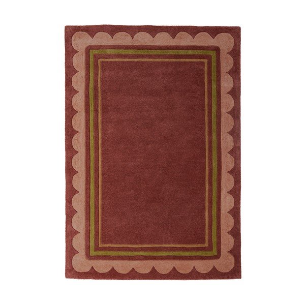 Bordo ar rokām darināts vilnas paklājs 160x230 cm Lois – Flair Rugs