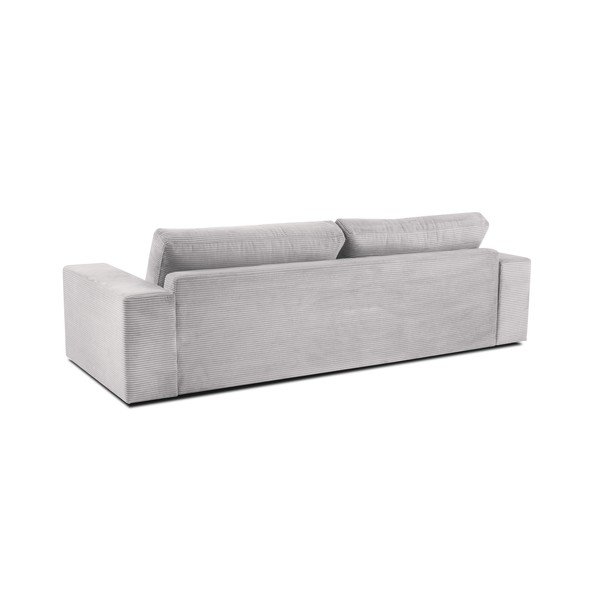 Gaiši pelēks velveta izvelkamais dīvāns Milo Casa Donatella-image-3