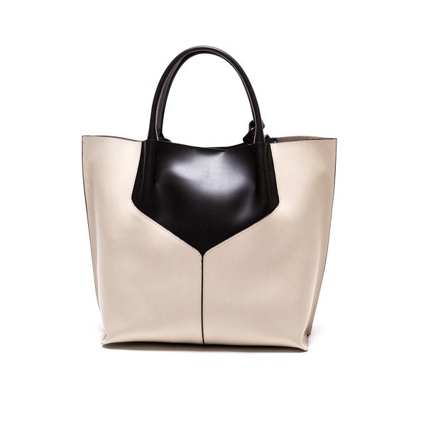 Ādas rokassoma Anna Luchini 86 Nero Beige Beige-image-1