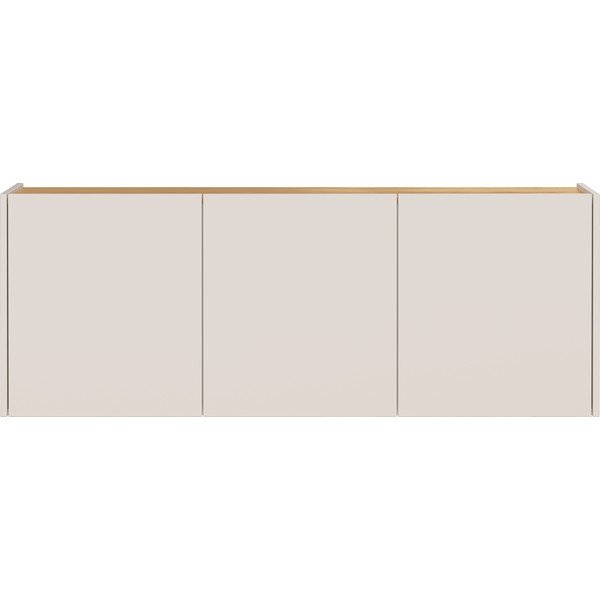 Krēmkrāsas piekarināms skapītis ar ozolkoka imitāciju 138x52x25 cm Libbiano – Germania-image-3