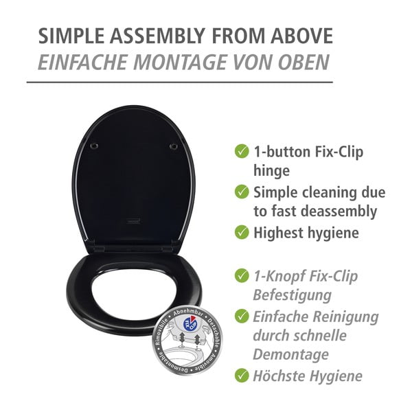 Tualetes poda sēdeklis ar automātisku aizvēršanos 37,5 x 46 cm Vorno – Wenko-image-4