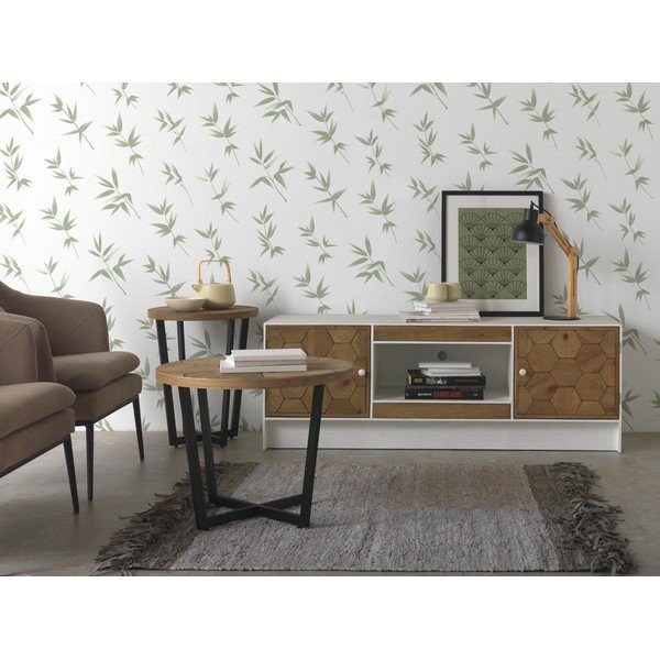 Kafijas galdiņš ar melnu dzelzs konstrukciju Geese Honeycomb, ⌀ 59 cm-image-1