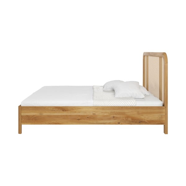 Ozolkoka divguļamā gulta dabīgā tonī 200x200 cm Harmark – Skandica-image-3