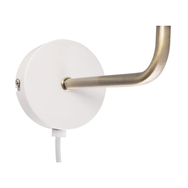 Sienas lampa baltā un zelta krāsā Leitmotiv Bonnet, augstums 25 cm-image-2