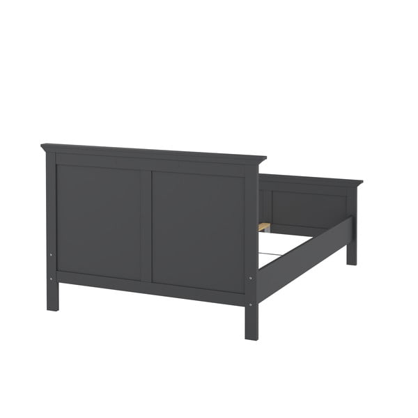 Pelēka divvietīga gulta 140x200 cm Paris – Tvilum-image-4